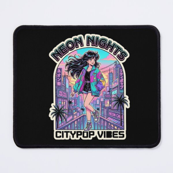 Item preview, Neon Nights: Citypop Vibes - 90s Retro Anime Girl Aesthetic designed and sold by ArtisticlyVibes.