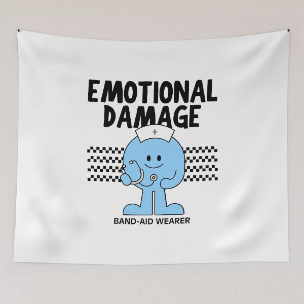 Item preview, Emotional damage band-aid wearer designed and sold by Peerless-Prime.