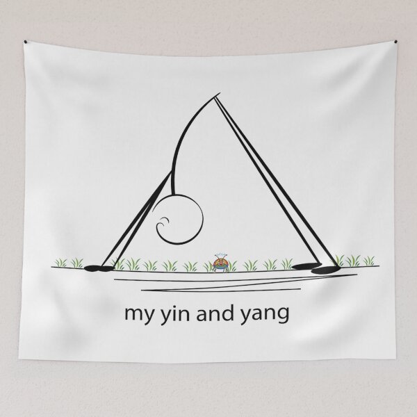 Item preview, My Yin and Yang – Minimalist Nature Triangle designed and sold by Herzbaumatelier.