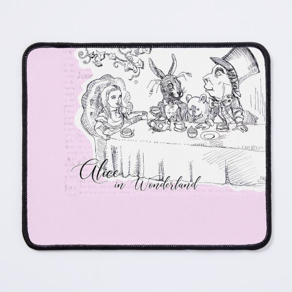Item preview, Alice in Wonderland - Alice at Mad Hatter Tea Party, March Hare & Dormouse (ink drawing by ACCI) designed and sold by VanyssaGraphics.