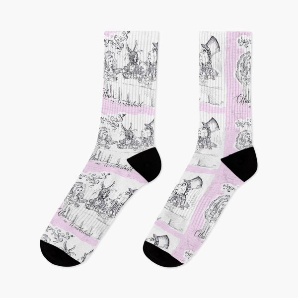 Item preview, Alice in Wonderland - Alice at Mad Hatter Tea Party, March Hare & Dormouse (ink drawing by ACCI) designed and sold by VanyssaGraphics.