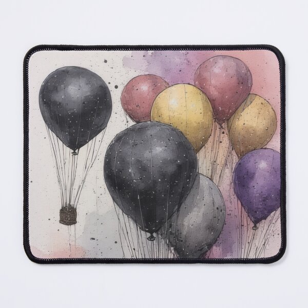 Item preview, Floating balloons in a watercolor sky designed and sold by Mianku | Für das Leben.