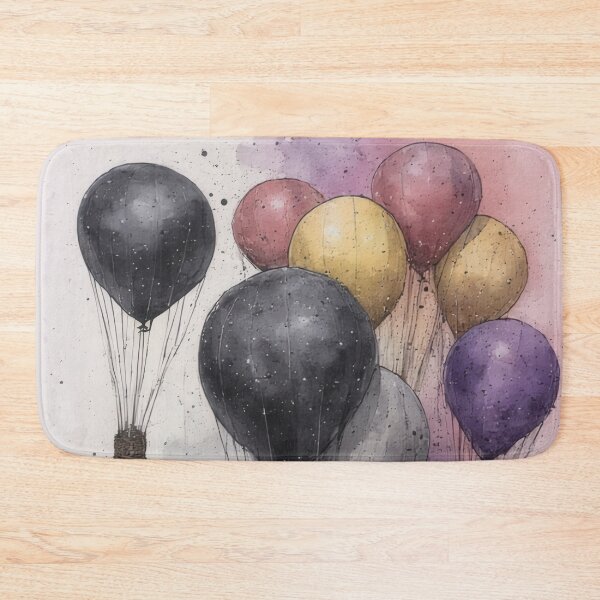 Item preview, Floating balloons in a watercolor sky designed and sold by Mianku | Für das Leben.