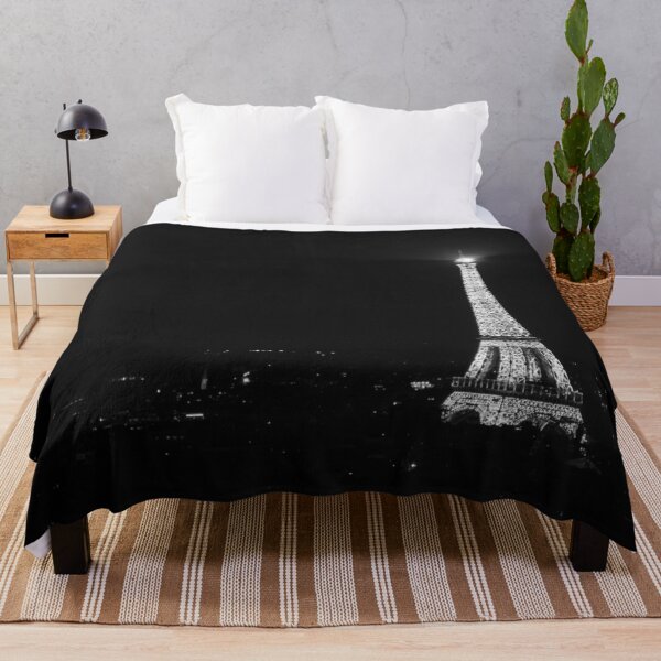 Item preview, City of Light, Paris, Eiffel Tower black and white landscape photograph designed and sold by Astrid Arkhangelsky.