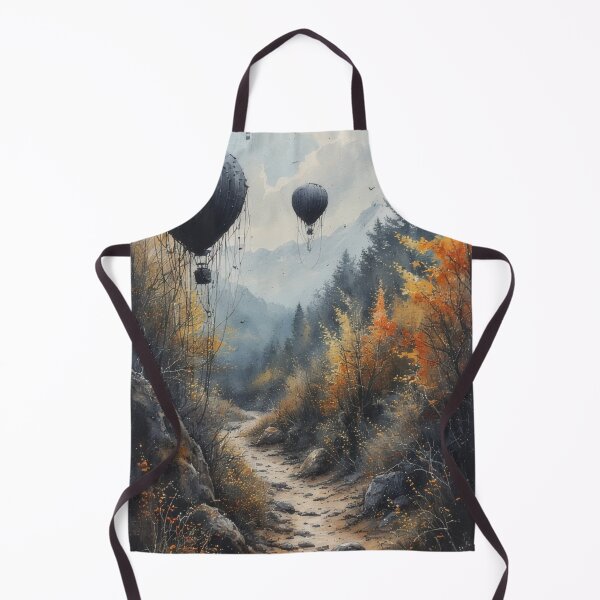Item preview, Autumnal journey by airship over forest path designed and sold by Mianku | Für das Leben.