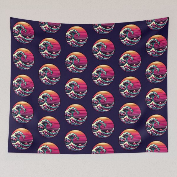 Item preview, Retro Wave – Japanese Art Fusion designed and sold by Dogandesighn.