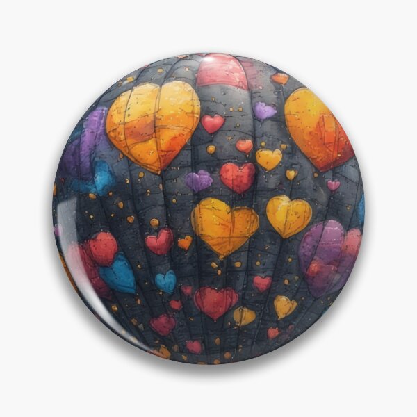 Item preview, Heart-shaped balloon flight over picturesque mountains designed and sold by Mianku | Für das Leben.