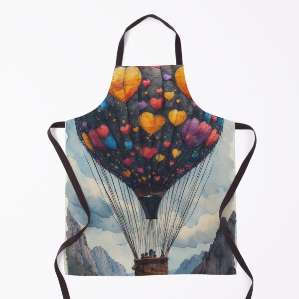 Item preview, Heart-shaped balloon flight over picturesque mountains designed and sold by Mianku | Für das Leben.