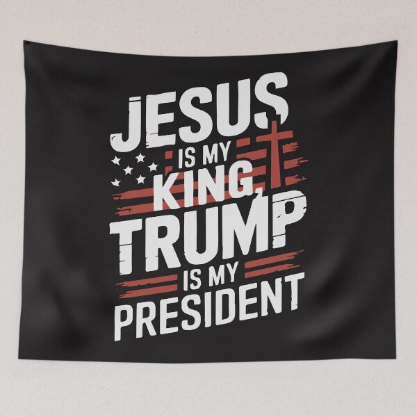 Item preview, Jesus is My King Trump is President designed and sold by Mavazi.