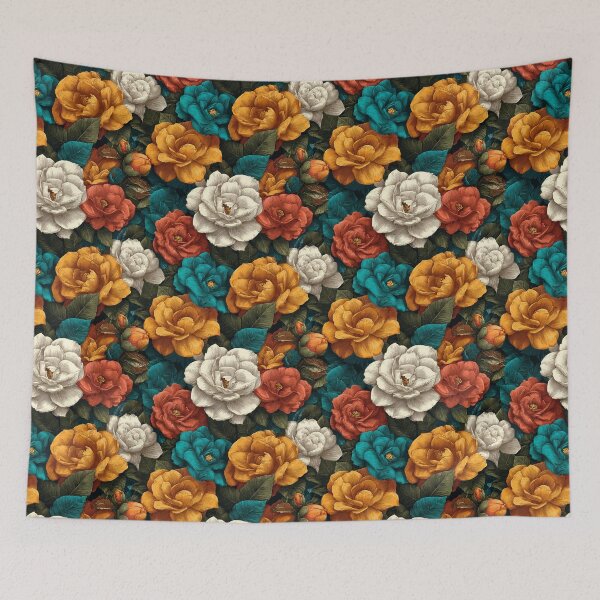 Item preview, Flourishing Gardenias Floral  - Flower Garden Pattern  - Birthday Gifts For Her designed and sold by RoyalStarsPatts.