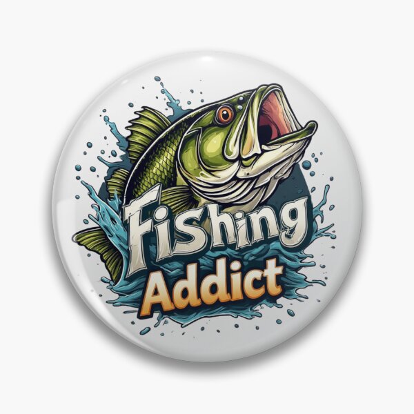 Item preview, Fishing Addict Bass Fish Splash Funny Angler Vintage Fishing Lover Design designed and sold by tareankush.