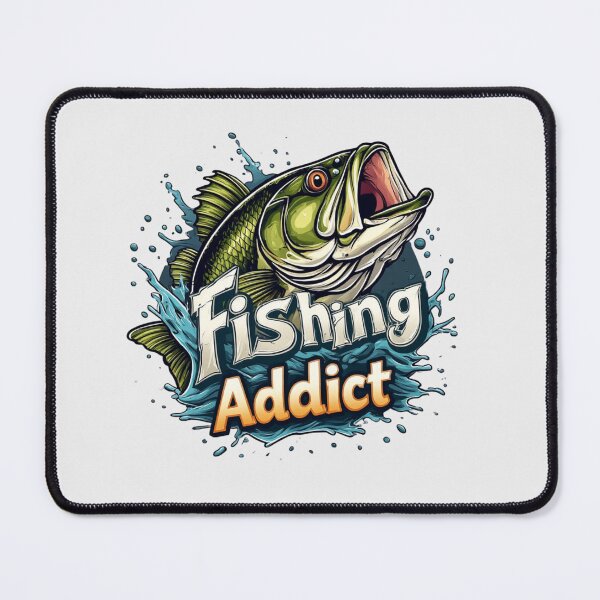 Item preview, Fishing Addict Bass Fish Splash Funny Angler Vintage Fishing Lover Design designed and sold by tareankush.