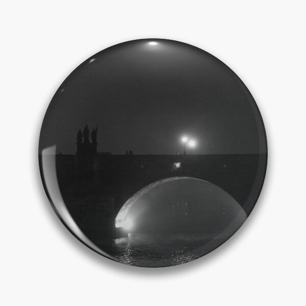 Item preview, Midnight, Paris, on the River Seine black and white romantic bridge photographic art print designed and sold by Astrid Arkhangelsky.