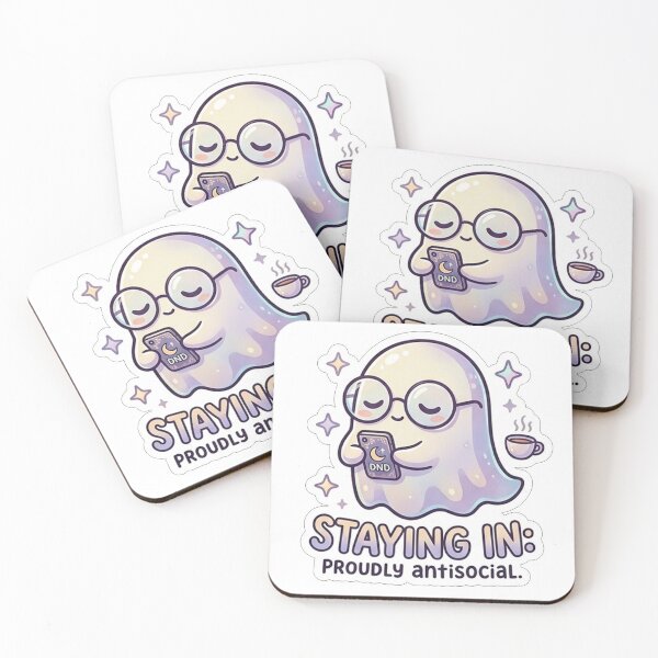 Item preview, Staying In: Proudly Antisocial (Ghost) designed and sold by ozgekayaaslan.