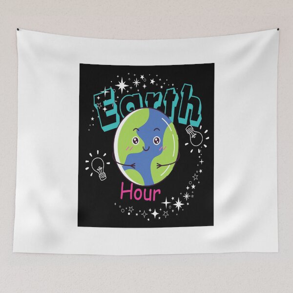 Item preview, Cute Earth Hour Planet Cartoon – Save Energy Environmental Awareness  designed and sold by Epic-49.