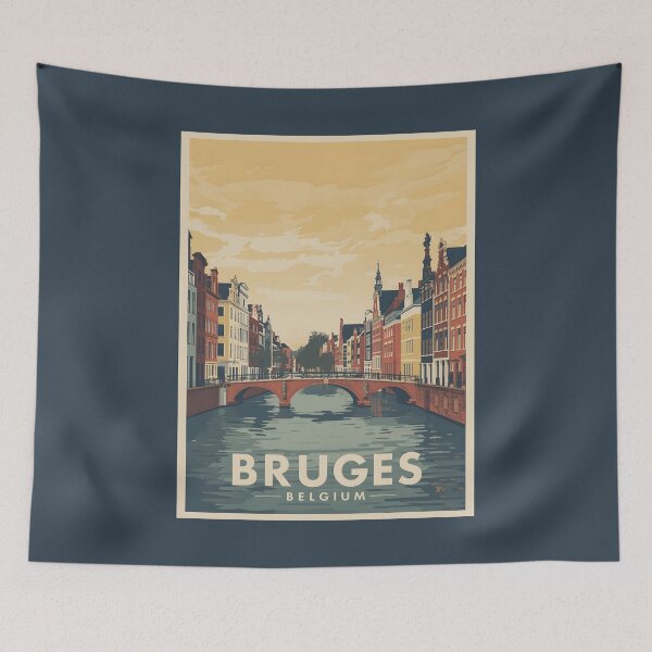 Item preview, A Vintage Travel Illustration of Bruges - Belgium designed and sold by GoodOldVintage.
