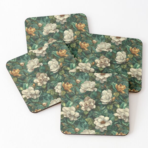 Item preview, Artistic Gardenias Floral  - Botanical Garden Pattern  - Bridal Shower Gifts designed and sold by RoyalStarsPatts.