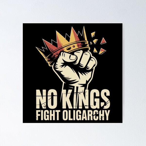 Item preview, No Kings Fight Oligarchy Cartoon Fist Graphic designed and sold by PROPera-design.