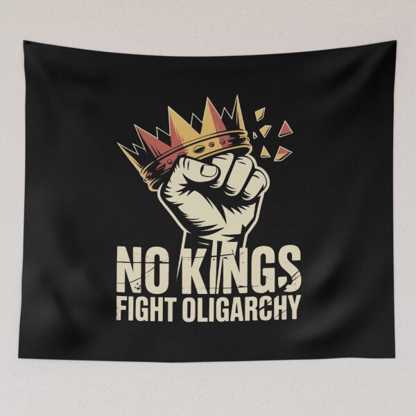 Item preview, No Kings Fight Oligarchy Cartoon Fist Graphic designed and sold by PROPera-design.