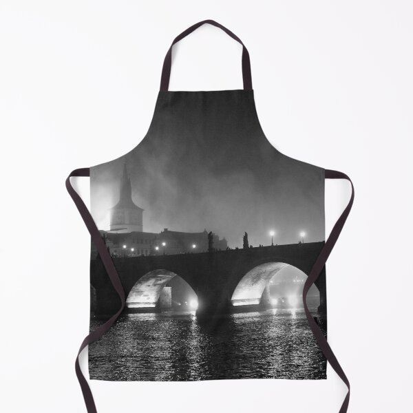 Item preview, Midnight, Paris II, on the River Seine black and white romantic bridge photographic art print designed and sold by Astrid Arkhangelsky.