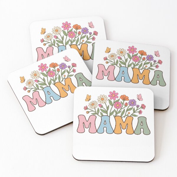 Item preview, Retro Groovy Floral Mama Wildflower Spring designed and sold by DizzyShirts1.