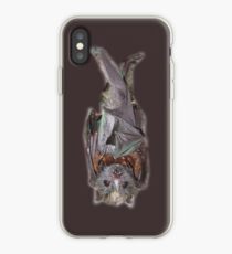 Bat Hanging Off Shoulder . iPhone Case