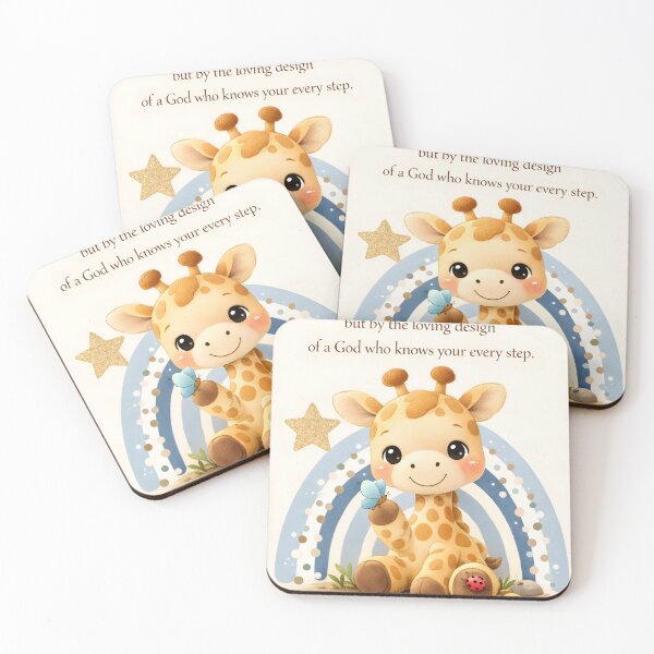 Item preview, Christian Nursery Wall Art Giraffe | Baby Animal Rainbow Illustration | Bible Quote Kids Decor designed and sold by LoveNurseries.