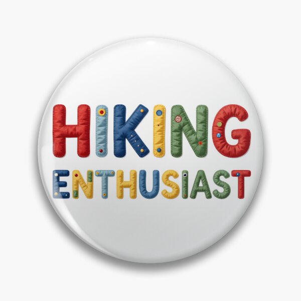 Item preview, HIKING ENTHUSIAST - IN COLORFUL FAUX LETTERING designed and sold by AlexOBrienArt.