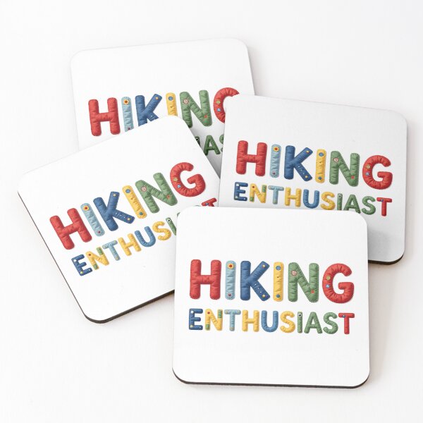 Item preview, HIKING ENTHUSIAST - IN COLORFUL FAUX LETTERING designed and sold by AlexOBrienArt.