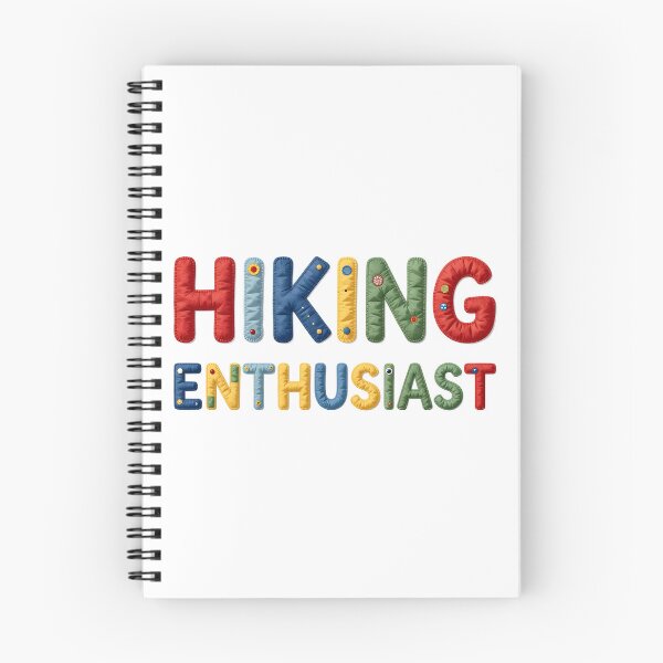 Item preview, HIKING ENTHUSIAST - IN COLORFUL FAUX LETTERING designed and sold by AlexOBrienArt.