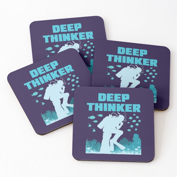 Item preview, Funny Scuba Diving Deep Thinker Rodin  designed and sold by jaygo.