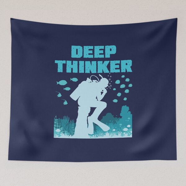 Item preview, Funny Scuba Diving Deep Thinker Rodin  designed and sold by jaygo.