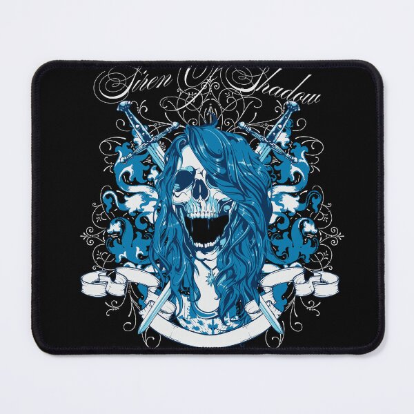 Item preview, Siren of Shadows - Lady Death Gothic Skull Blue Hair Streetwear designed and sold by snapifyprints.