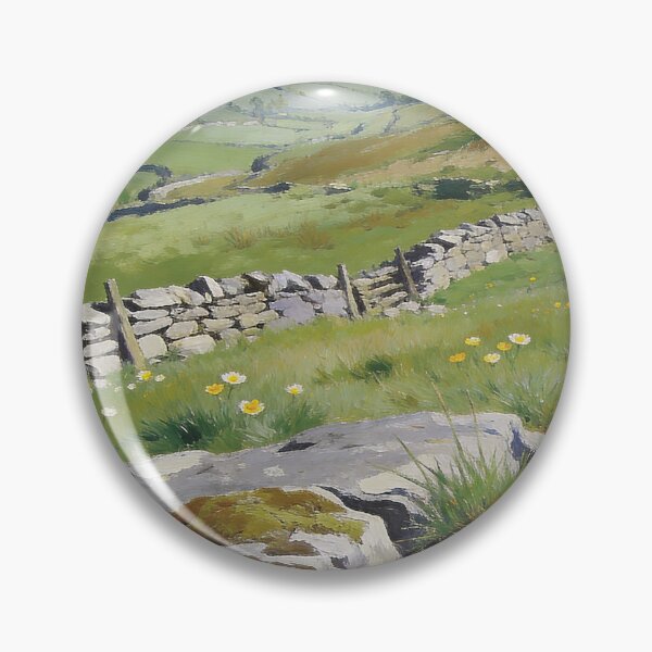 Item preview, Malham Cove Landscape Painting – Yorkshire Dales Limestone Valley Art designed and sold by QuietCanvasArtworks.