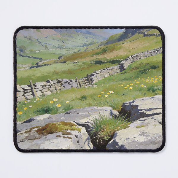 Item preview, Malham Cove Landscape Painting – Yorkshire Dales Limestone Valley Art designed and sold by QuietCanvasArtworks.