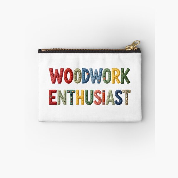 Item preview, WOODWORK ENTHUSIAST - IN COLORFUL FAUX LETTERING designed and sold by AlexOBrienArt.
