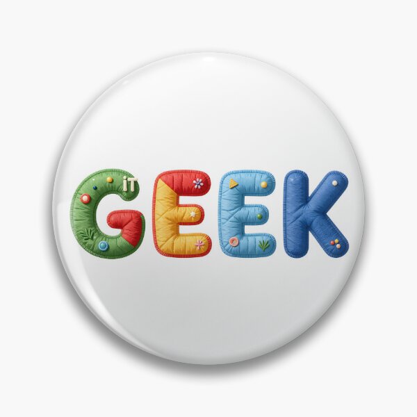 Item preview, IT GEEK - IN COLORFUL FAUX LETTERING designed and sold by AlexOBrienArt.