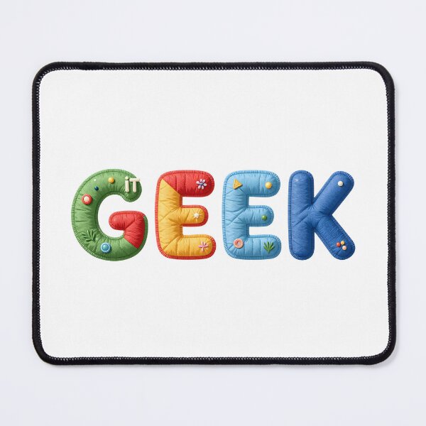 Item preview, IT GEEK - IN COLORFUL FAUX LETTERING designed and sold by AlexOBrienArt.