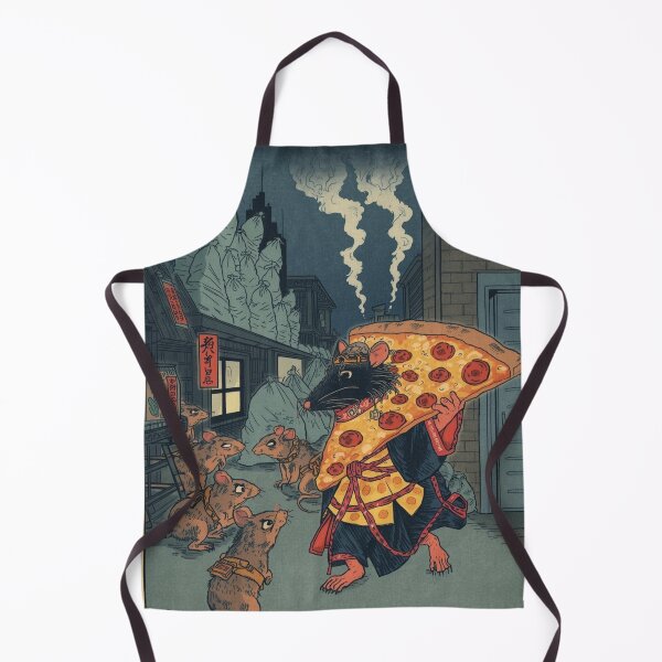 Artikelvorschau, Ukiyo-e NYC Pizza Rat Samurai — Modern Japanese Woodblock Mashup (New York City Parodie) entworfen und verkauft von Vandy Fullam.