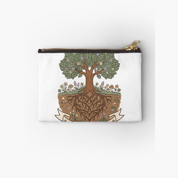 Item preview, You Are Rooted Oak Tree Wildflower Cottagecore Mental Health Sticker designed and sold by AlexBloomStudio.