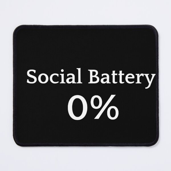 Item preview, Social Battery 0% Antisocial Funny Quote Minimal Shirt designed and sold by NeonGrain.