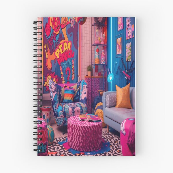 Item preview, Vibrant Maximalist Living Room with Pop Art Decor and Neon Accents designed and sold by 21ARTSHIRT21.