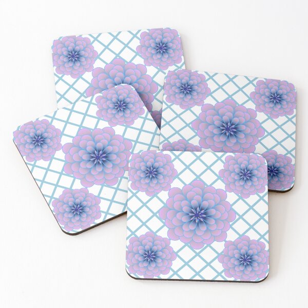 Item preview, Pastel Blue Purple Floral Pattern Aesthetic Seamless Flower Geometric Design designed and sold by HopeAndHustle.