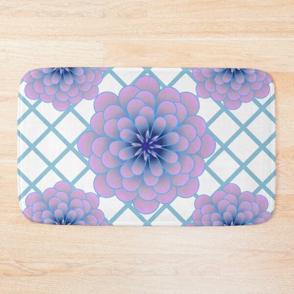 Item preview, Pastel Blue Purple Floral Pattern Aesthetic Seamless Flower Geometric Design designed and sold by HopeAndHustle.
