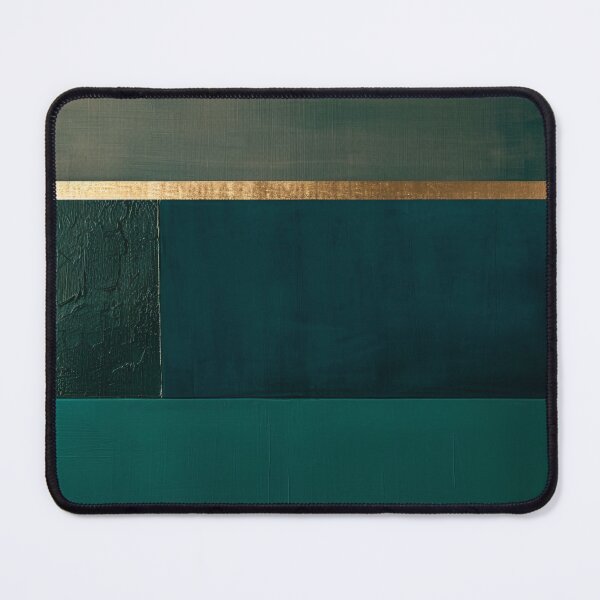 Item preview, Emerald color fields – Modern minimalist design with gold trim designed and sold by CosmicGlyph.