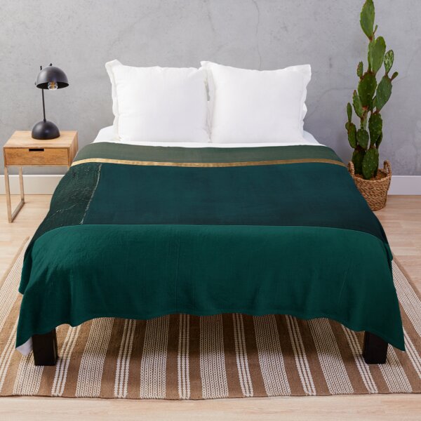 Item preview, Emerald color fields – Modern minimalist design with gold trim designed and sold by CosmicGlyph.