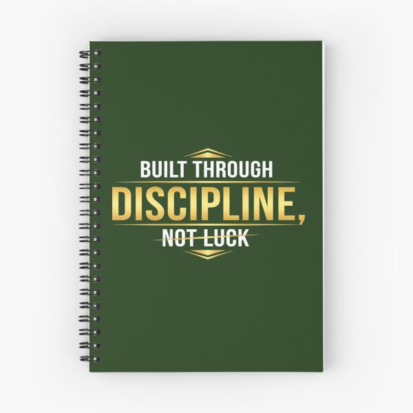 Item preview, Built Through Discipline Not Luck Motivation designed and sold by PrintBreeze.