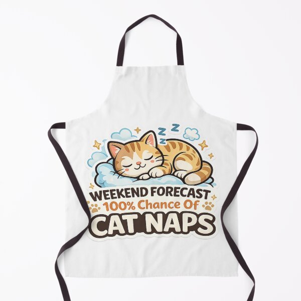 Item preview, Weekend Forecast 100% Chance Of Cat Naps Funny Cat Design designed and sold by StyleLap.