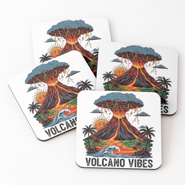 Item preview, Volcano Vibes Retro Tropical Island designed and sold by Amir Faysal.
