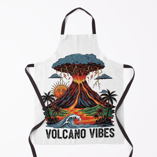 Item preview, Volcano Vibes Retro Tropical Island designed and sold by Amir Faysal.